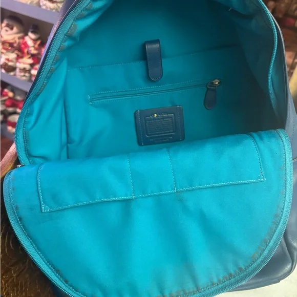 Royal Blue Coach Vintage Pac Man Back Pack - Picture 5 of 7